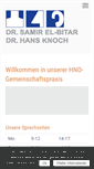 Mobile Screenshot of hno-elbitar-knoch.de